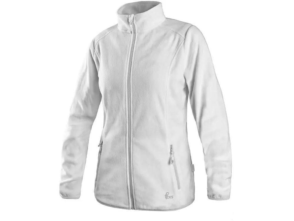 CXS mikina GRANBY LADY, dámská, fleecová, bílo-šedá vel. 3XL