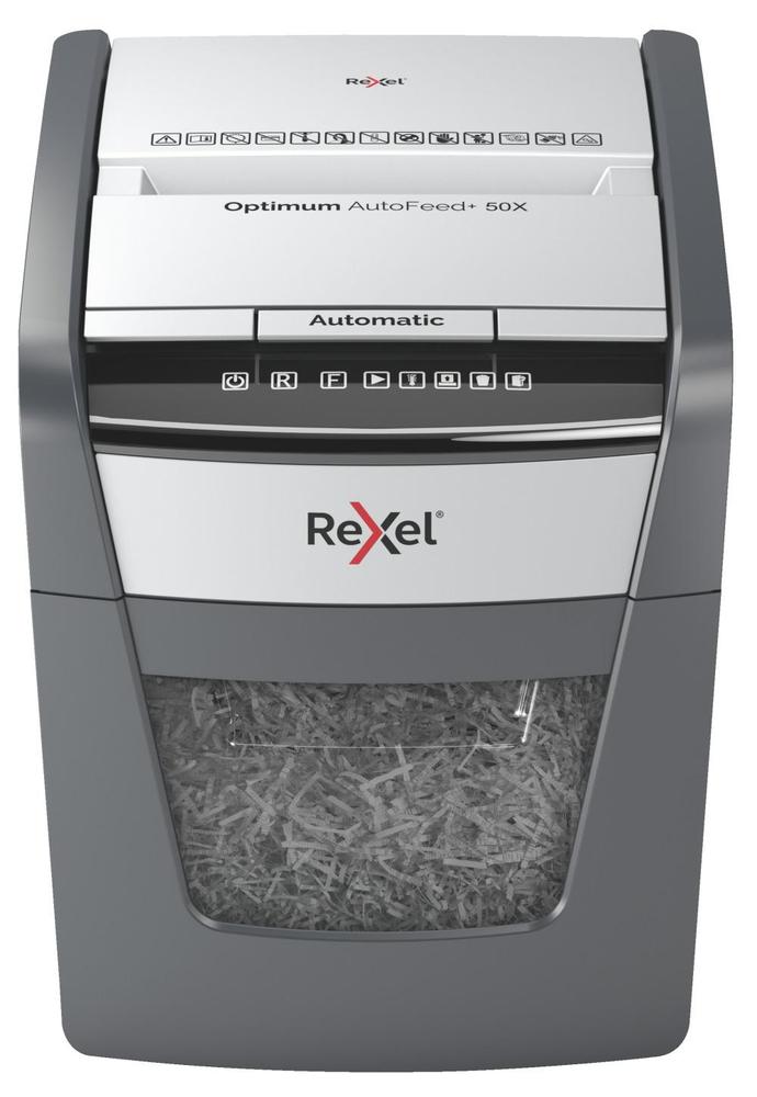 Rexel skartovačka Optimum AutoFeed 50X s křížovým řezem