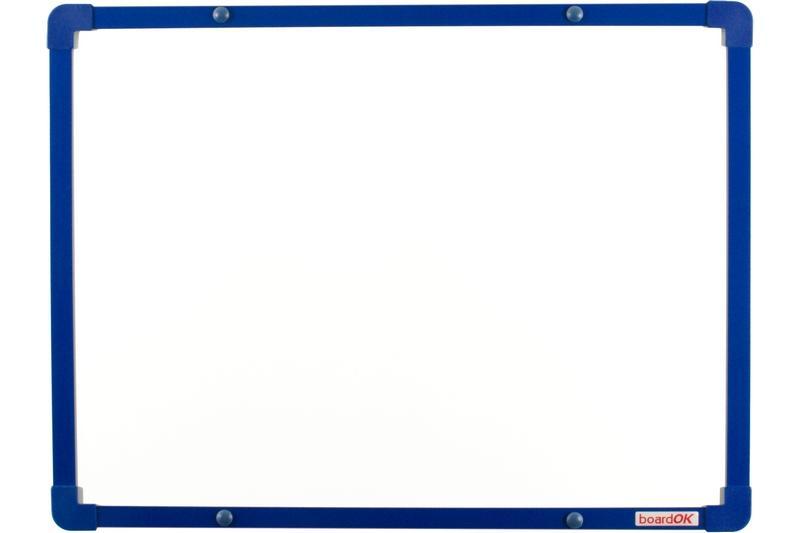 boardOK magnetická lakovaná tabule na fixy s modrým rámem 60x45 cm