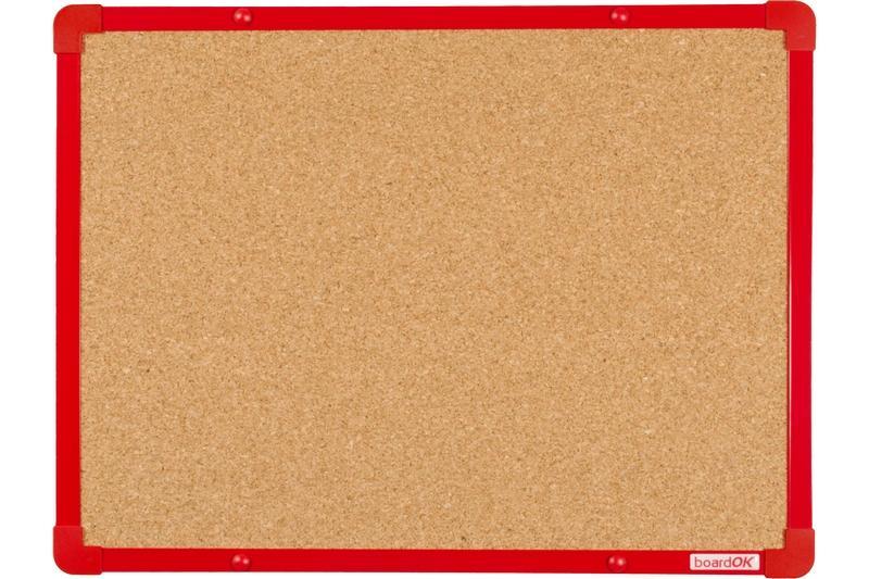 boardOK korková nástěnka s červeným rámem 60x45 cm