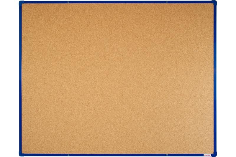 boardOK korková nástěnka s modrým rámem 150x120 cm