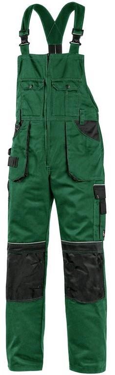 Kalhoty ORION KRYŠTOF, pánské, s laclem, zeleno-černé vel. 48