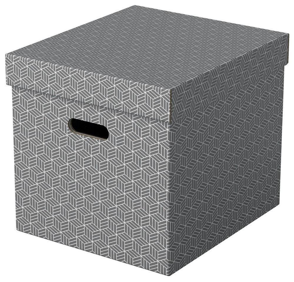 Esselte box úložný Home krychlový, šedý, sada 3 ks