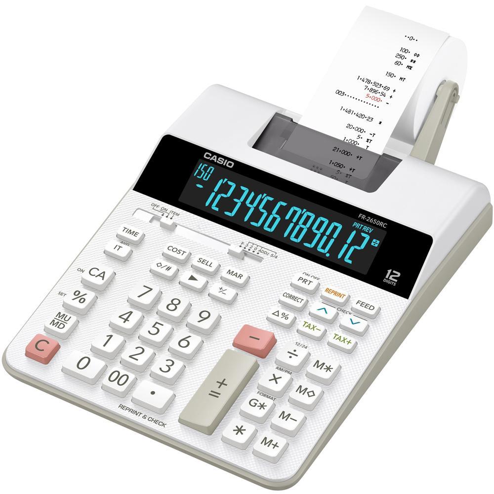 Casio kalkulačka FR 2650 RC s tiskem / 12 míst bílá