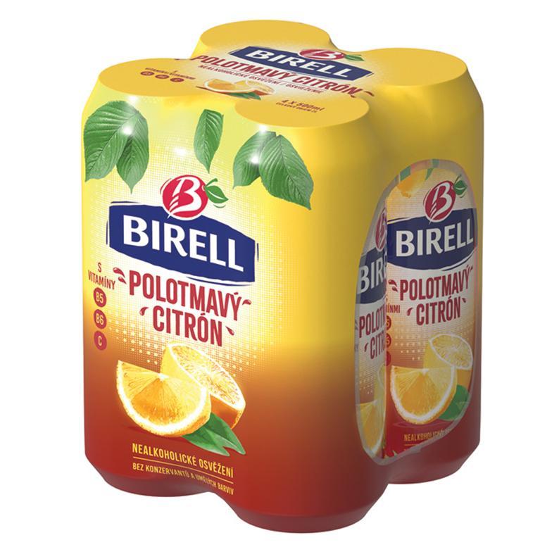 Pivo Birell ochucený polotmavý citron 0,5 l