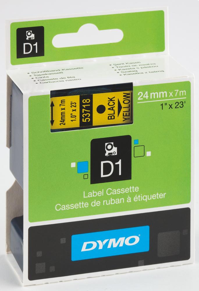 Dymo páska D1 24mm/7m černá na žluté