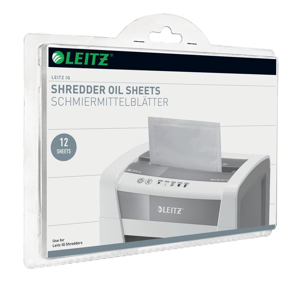 Leitz čistící olejový papír do skartovaček IQ 12 ks