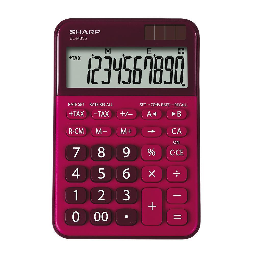 Sharp kalkulačka EL-M335 stolní / 10 míst červená