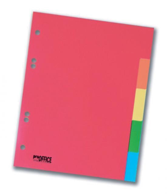 KARTON P+P rozdružovač plastový A4 5 barev