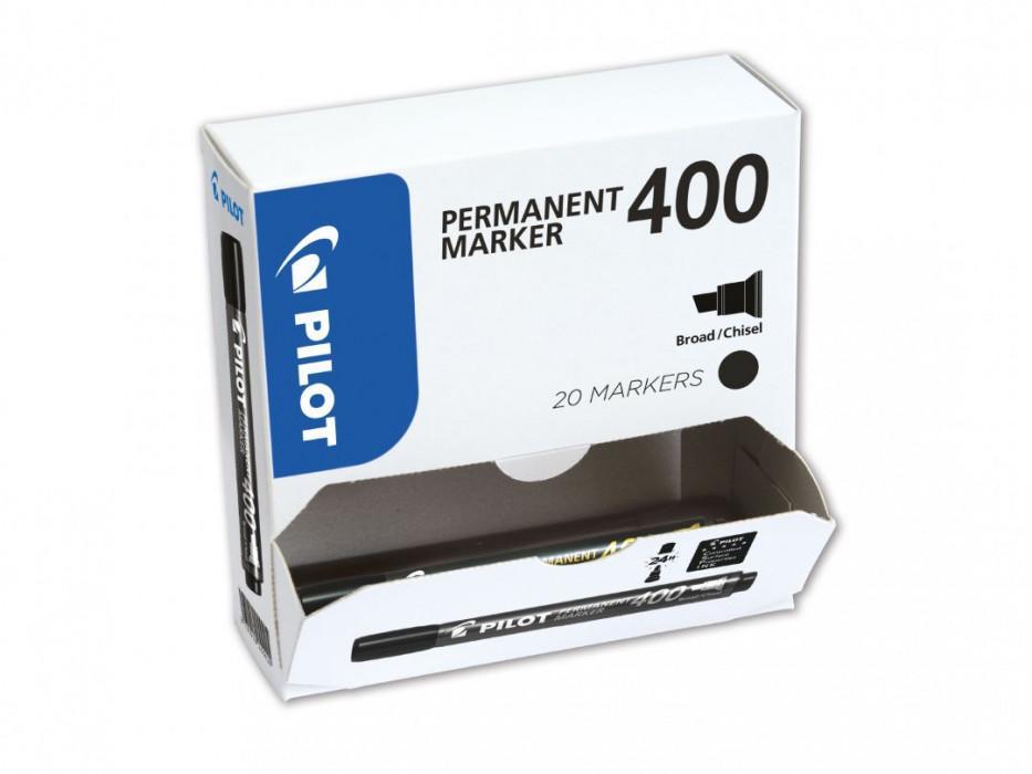 Pilot popisovač Marker 400 Permanent box 20 ks černý