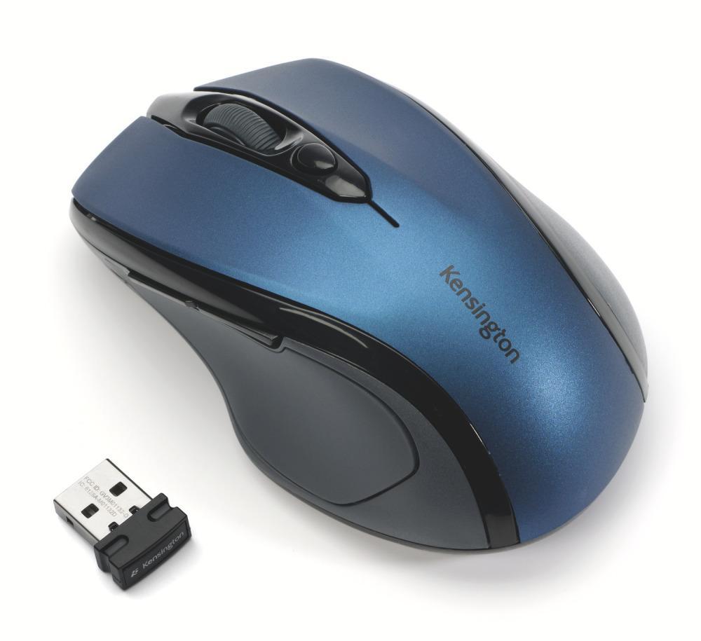 Kensington bezdrátová počítačová myš střední velikosti Pro Fit modrá