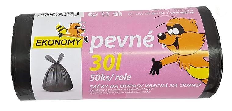 Pytel na odpadky 50 x 60 cm 30L / 50ks 8mic černý