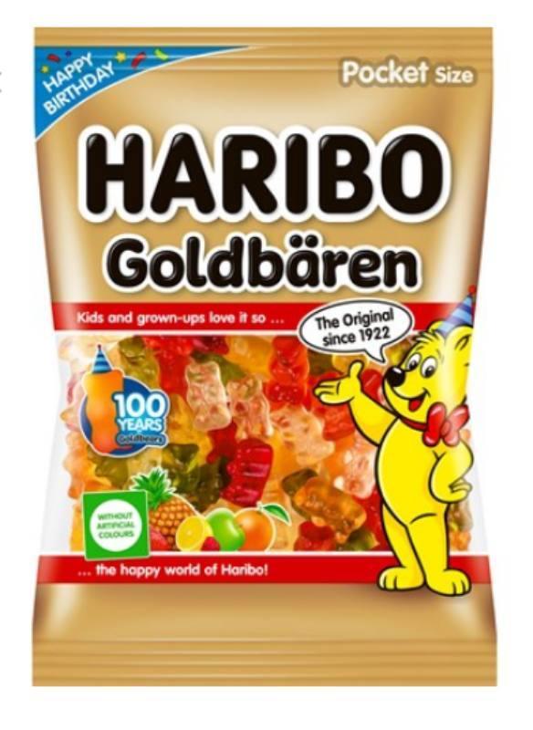 Bonbóny Haribo Goldbaren zlatý 200g