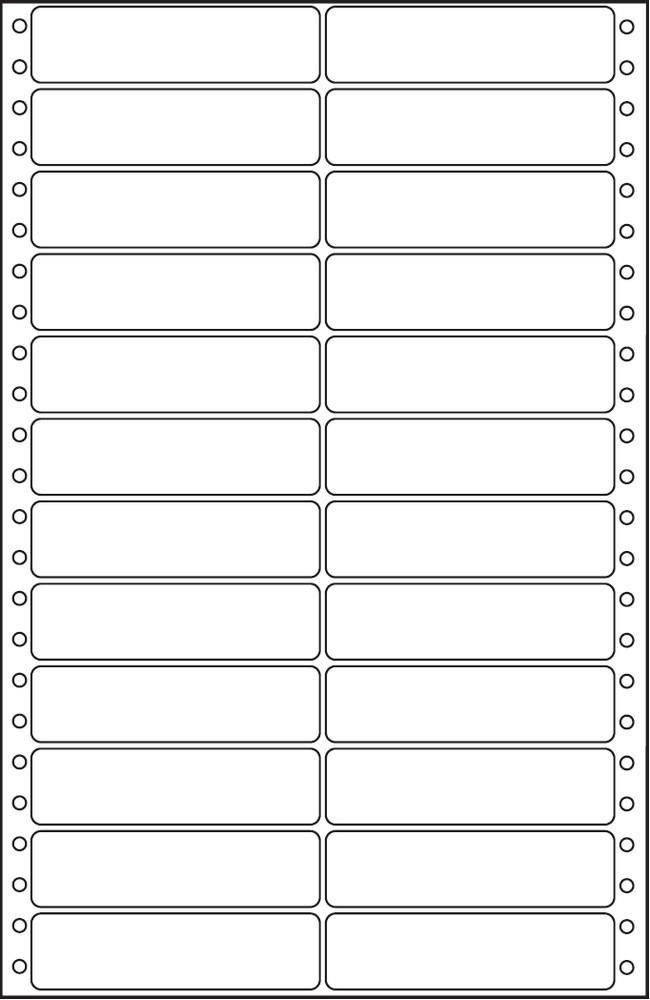 Etikety tabelační dvouřadé 90x23 bílé