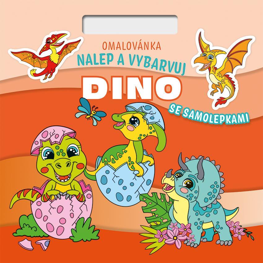 Baloušek Tisk omalovánka Nalepuj a vybarvuj! - Dino