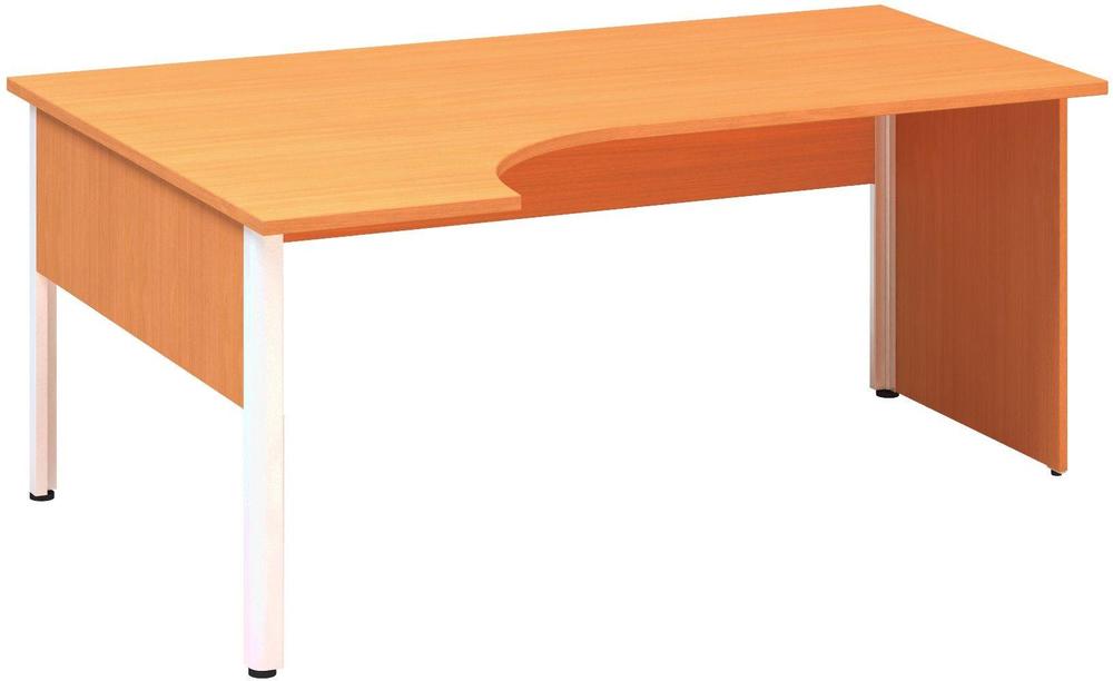 Kancelářský psací stůl ALFA 100 ergo, levý, 1800 mm, buk bavaria