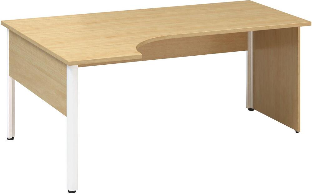 Kancelářský psací stůl ALFA 100 ergo, levý, 1800 mm, divoká hruška
