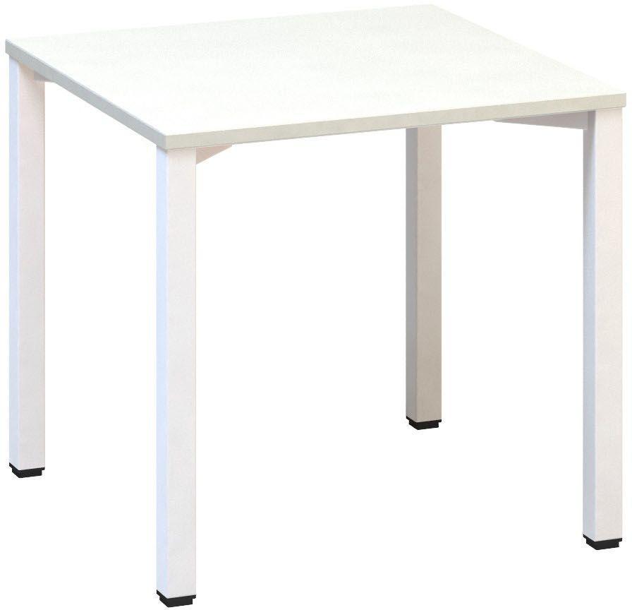 Kancelářský psací stůl ALFA 200 800 x 800 mm, bílá / bílá