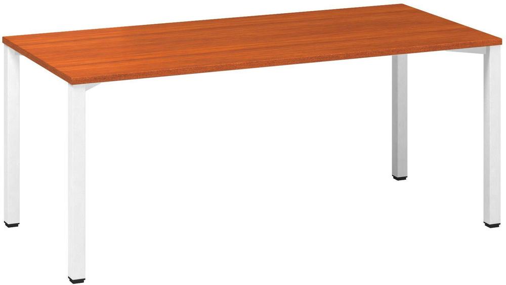 Kancelářský psací stůl ALFA 200 1800 x 800 mm, třešeň / bílá