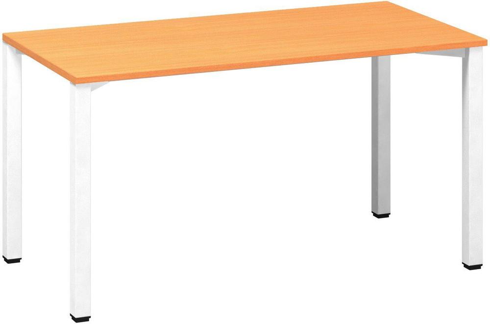 Kancelářský psací stůl ALFA 200 1400 x 700 mm, buk bavaria / bílá