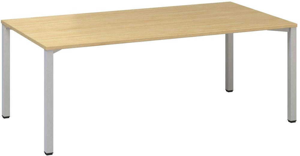 Jednací stůl ALFA 420 konferenční, 2000 x 1000 mm, divoká hruška / šedá