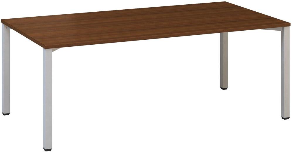 Jednací stůl ALFA 420 konferenční, 2000 x 1000 mm, ořech / šedá