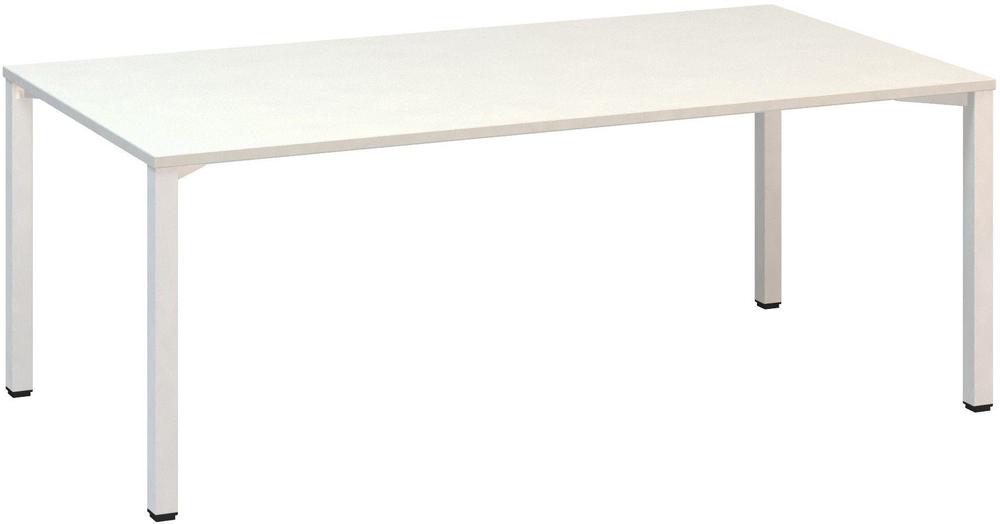 Jednací stůl ALFA 420 konferenční, 2000 x 1000 mm, bílá / bílá