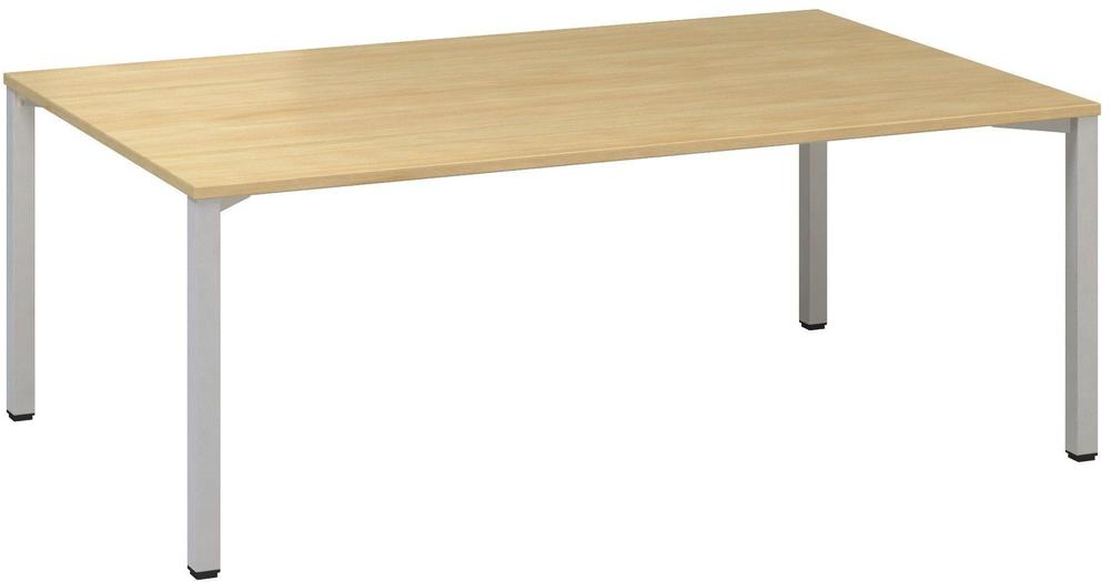 Jednací stůl ALFA 420 konferenční, 2000 x 1200 mm, divoká hruška / šedá