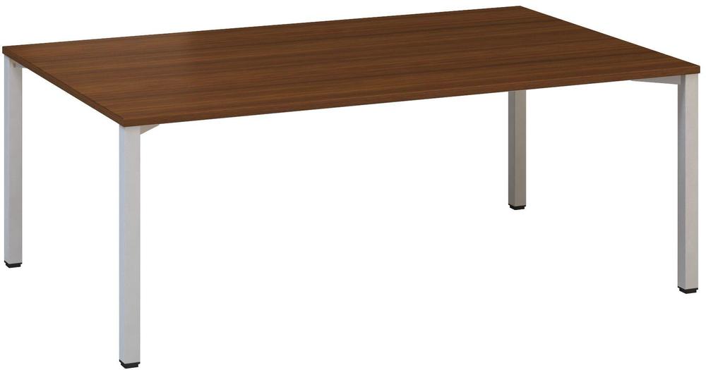 Jednací stůl ALFA 420 konferenční, 2000 x 1200 mm, ořech / šedá