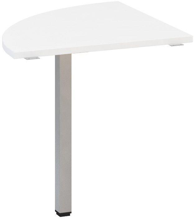 Přídavný stůl ALFA 200 přísed, čtvrtkruh, 700 mm, bílá / šedá
