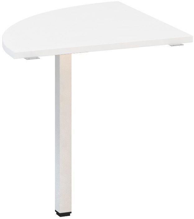 Přídavný stůl ALFA 200 přísed, čtvrtkruh, 700 mm, bílá / bílá