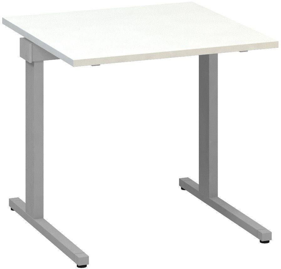 Kancelářský psací stůl ALFA 305 800 mm, bílá / šedá