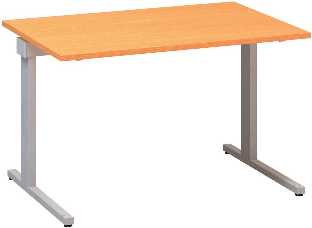 Kancelářský psací stůl ALFA 305 1200 mm, buk bavaria / šedá