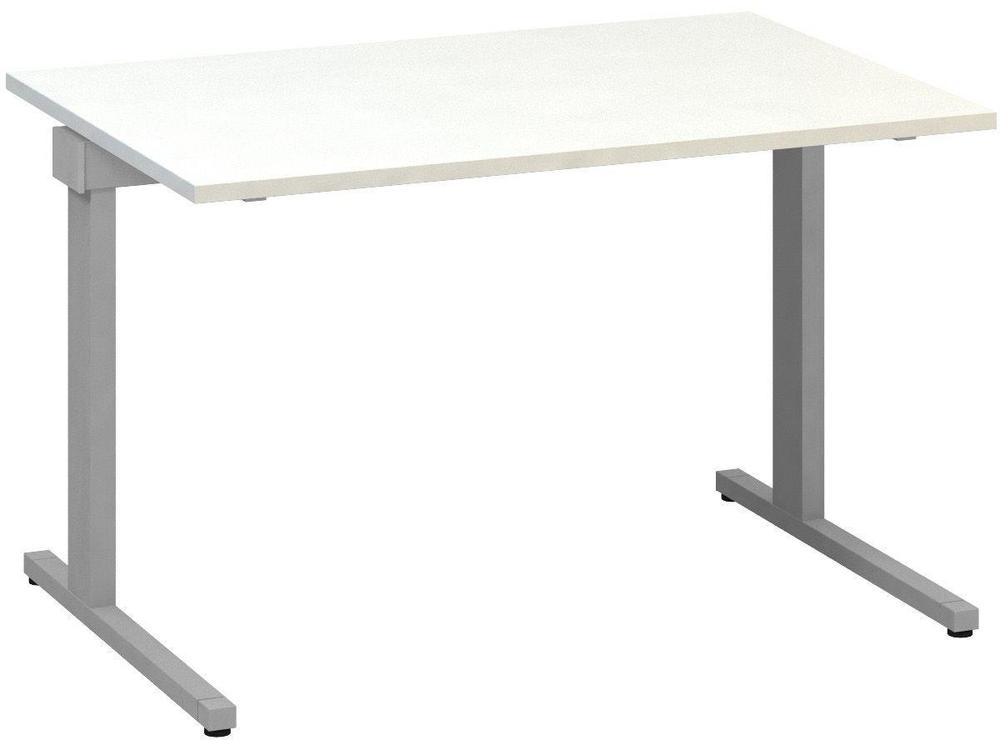 Kancelářský psací stůl ALFA 305 1200 mm, bílá / šedá