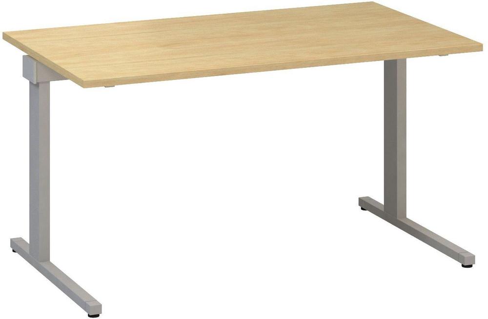 Kancelářský psací stůl ALFA 305 1400 mm, divoká hruška / šedá