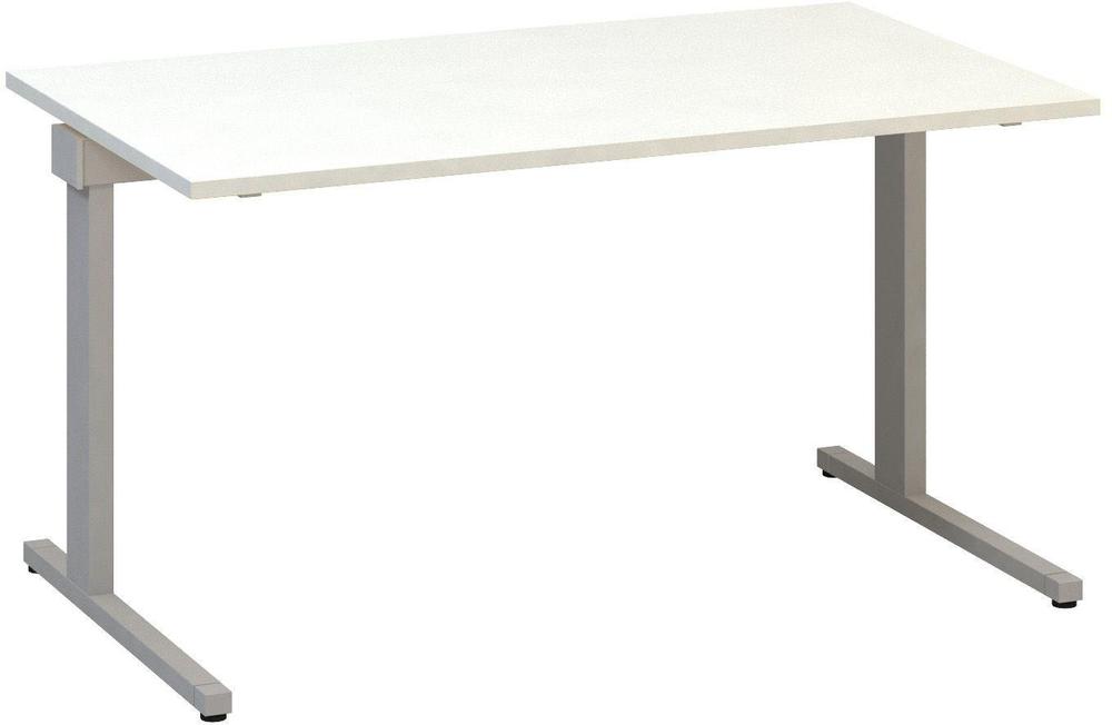 Kancelářský psací stůl ALFA 305 1400 mm, bílá / šedá
