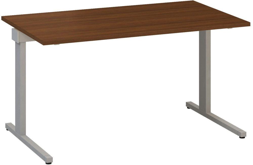 Kancelářský psací stůl ALFA 305 1400 mm, ořech / šedá