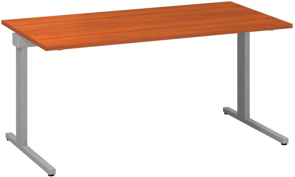 Kancelářský psací stůl ALFA 305 1600 mm, třešeň / šedá
