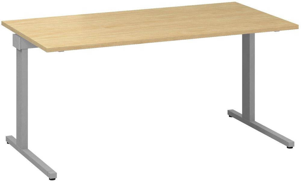 Kancelářský psací stůl ALFA 305 1600 mm, divoká hruška / šedá