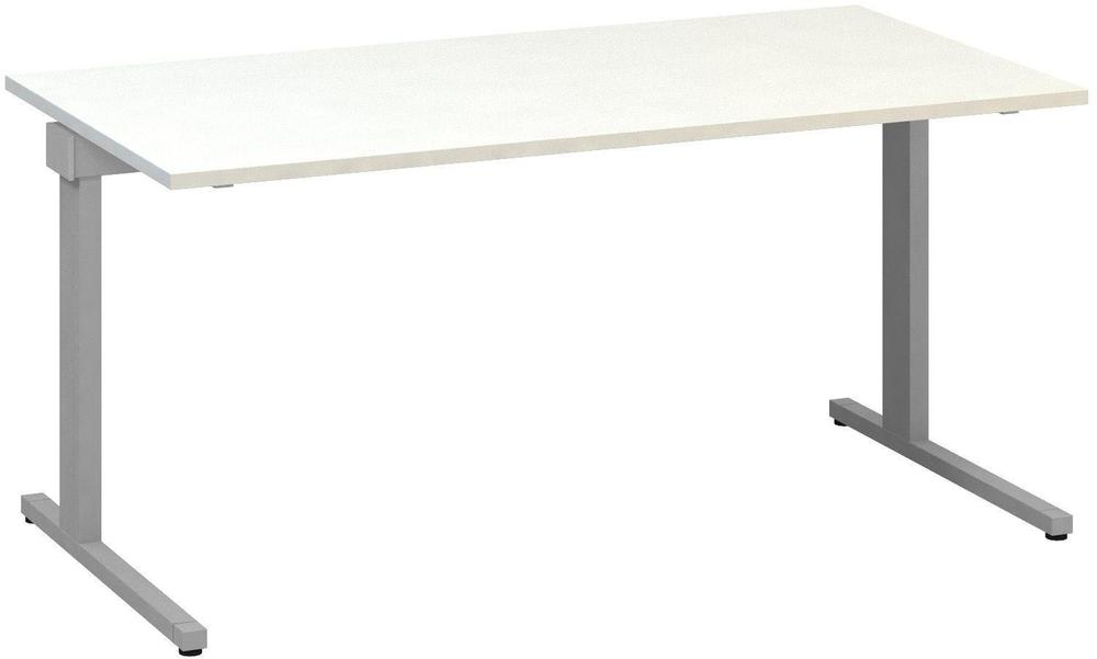 Kancelářský psací stůl ALFA 305 1600 mm, bílá / šedá
