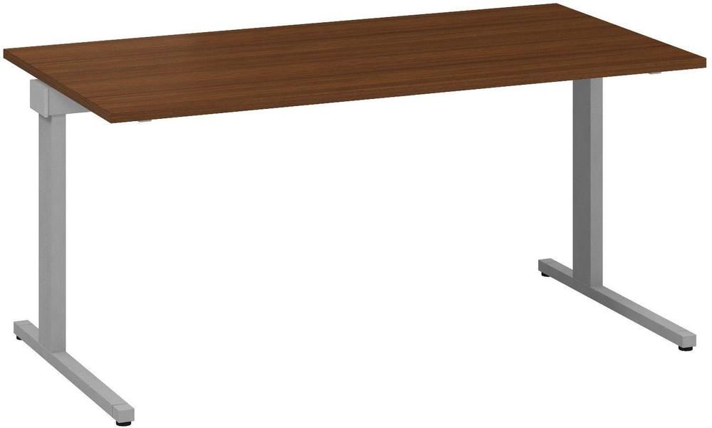 Kancelářský psací stůl ALFA 305 1600 mm, ořech / šedá