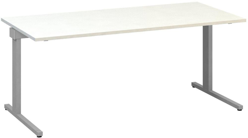 Kancelářský psací stůl ALFA 305 1800 mm, bílá / šedá