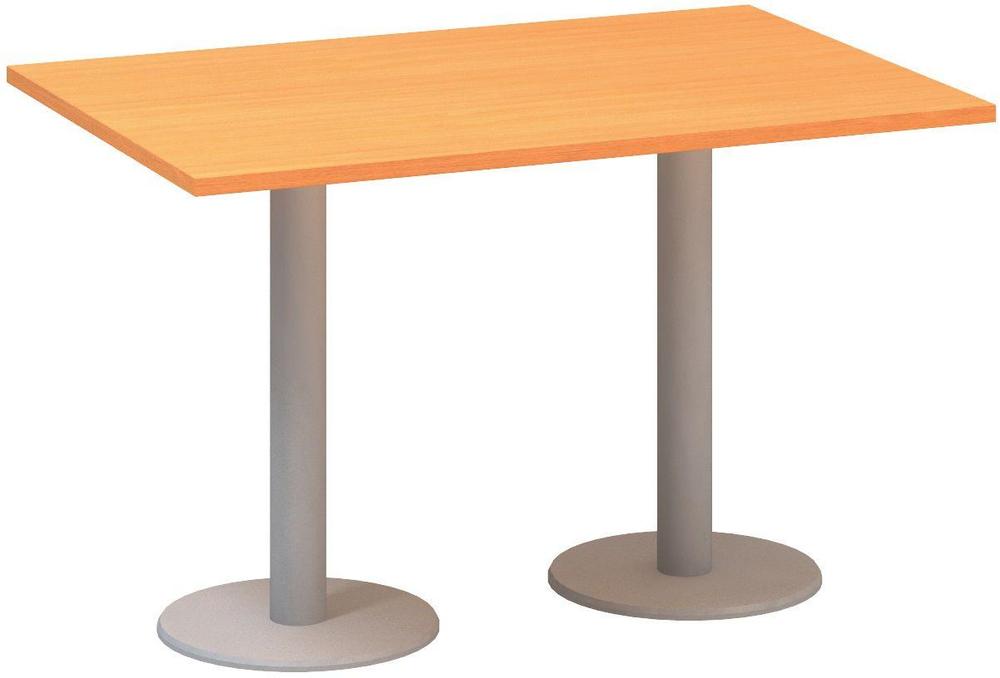 Jednací stůl ALFA 400 konferenční, 1200 mm, buk bavaria / šedá