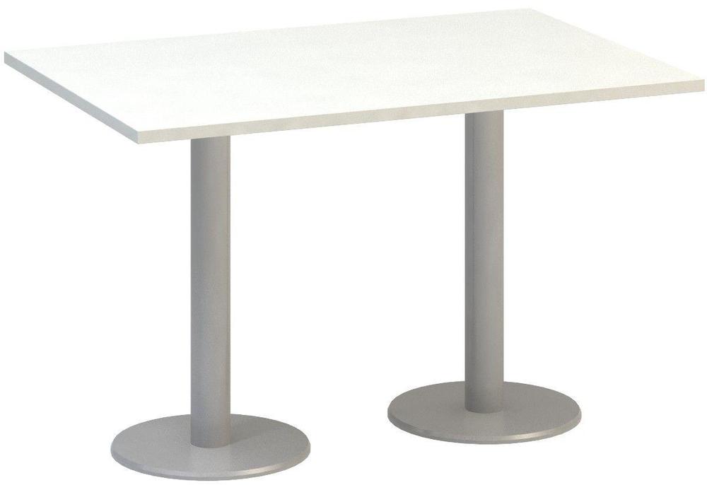 Jednací stůl ALFA 400 konferenční, 1200 mm, bílá / šedá