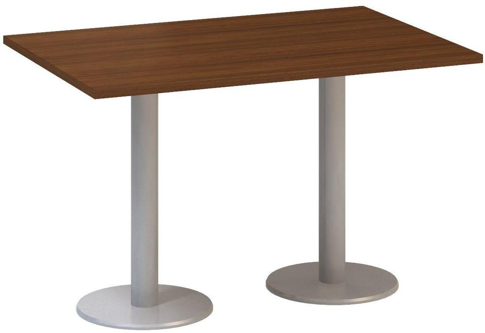 Jednací stůl ALFA 400 konferenční, 1200 mm, ořech / šedá