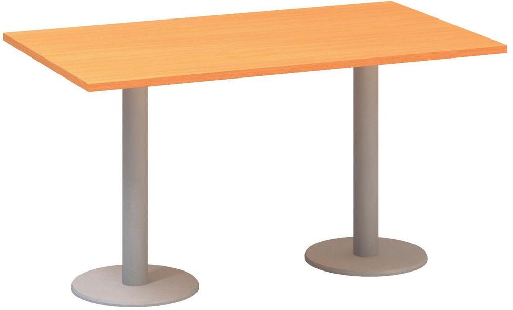 Jednací stůl ALFA 400 konferenční, 1400 mm, buk bavaria / šedá