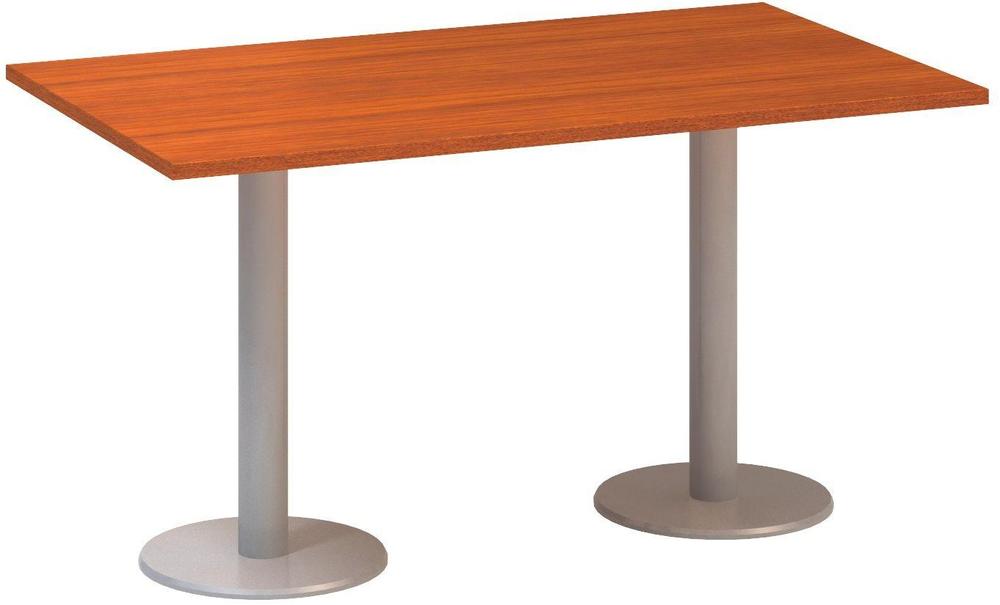 Jednací stůl ALFA 400 konferenční, 1400 mm, třešeň / šedá