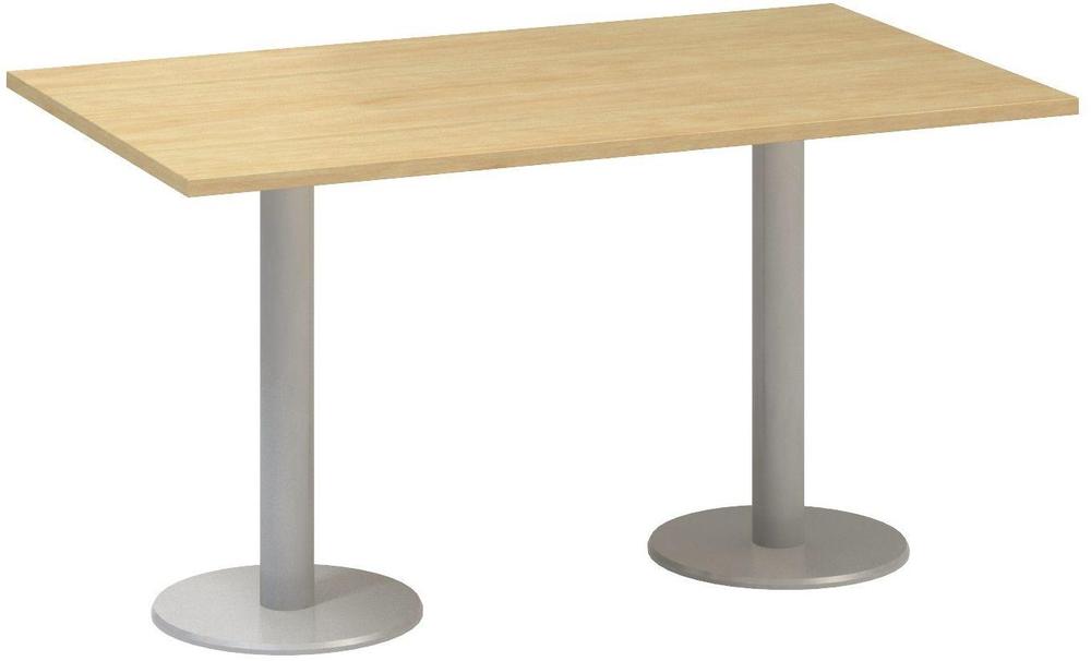 Jednací stůl ALFA 400 konferenční, 1400 mm, divoká hruška / šedá