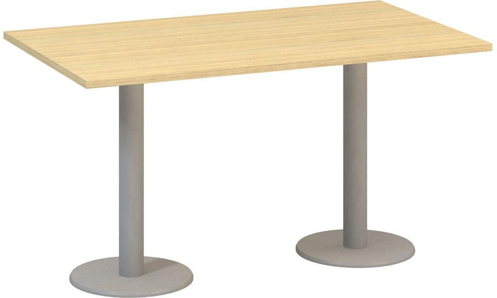 Jednací stůl ALFA 400 konferenční, 1400 mm, dub vicenza / šedá