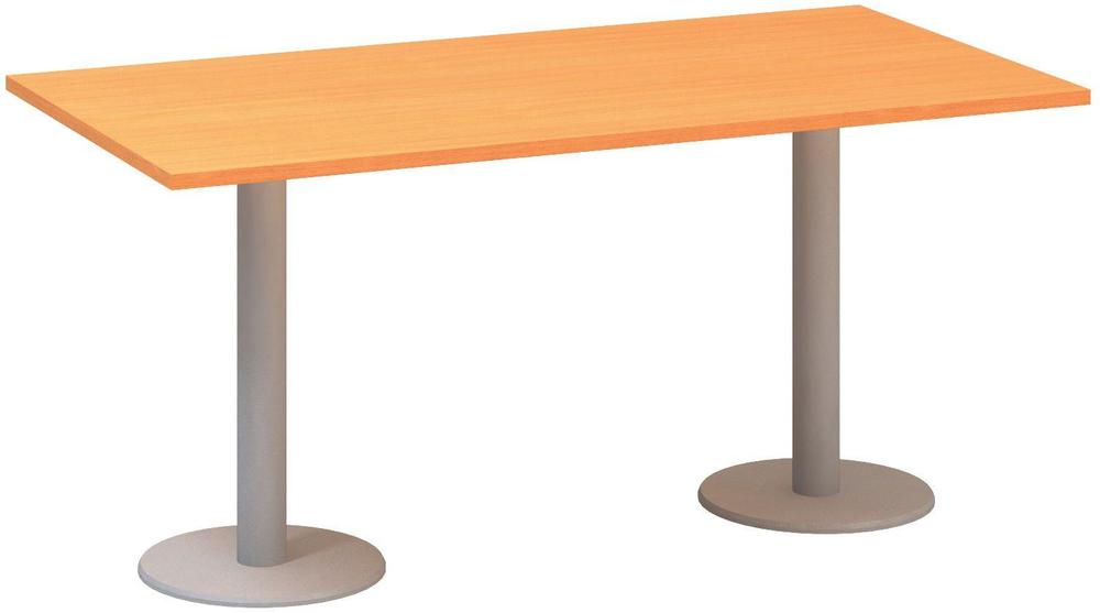Jednací stůl ALFA 400 konferenční, 1600 mm, buk bavaria / šedá